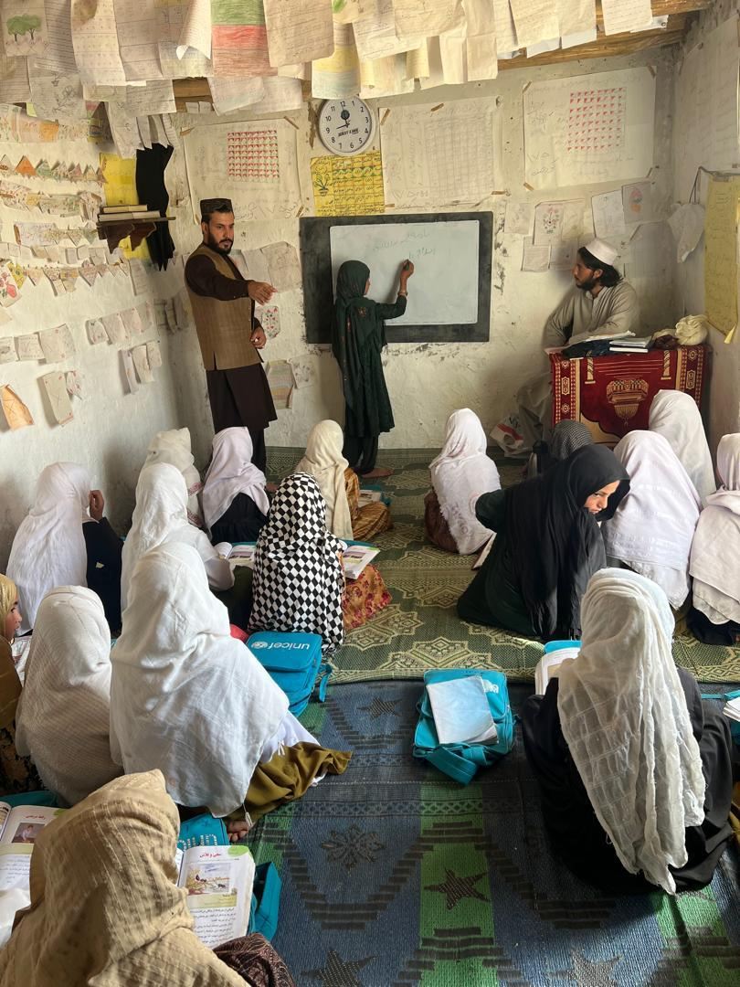 Girls attending an ARP community-based education class